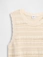 Sleeveless Mixed-Stitch Sweater Tank Top