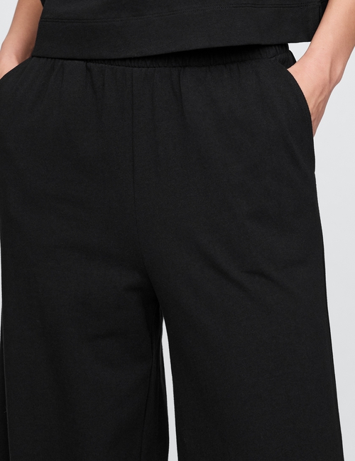 Organic Cotton Heavyweight Cropped Wide-Leg Pants