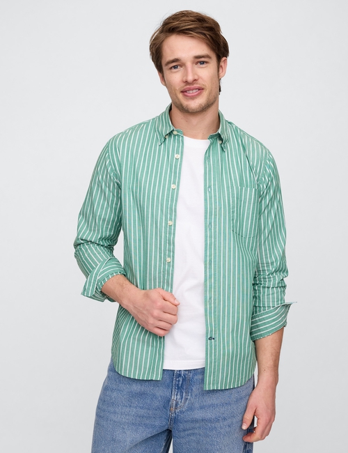 Stretch Poplin Shirt in Standard Fit