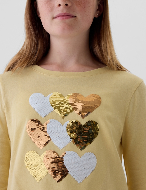 Kids Flippy-Sequin Graphic T-Shirt