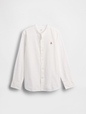 FRCH LS LINEN BAND COLLAR SHIRT