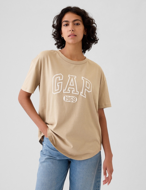 Organic Cotton Oversized Boyfriend Logo T-Shirt