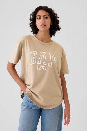 Organic Cotton Oversized Boyfriend Logo T-Shirt