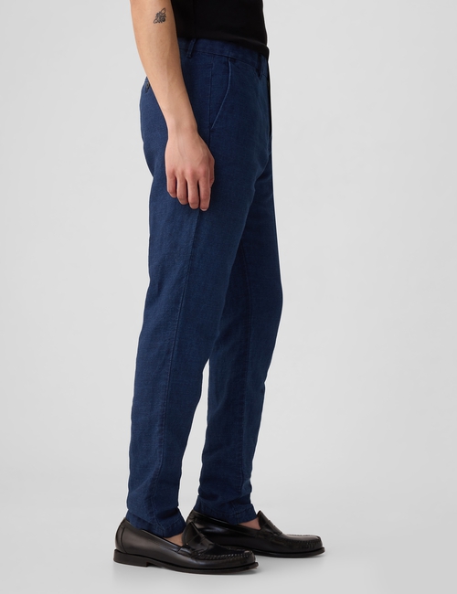 Linen-Cotton Trousers in Slim Fit