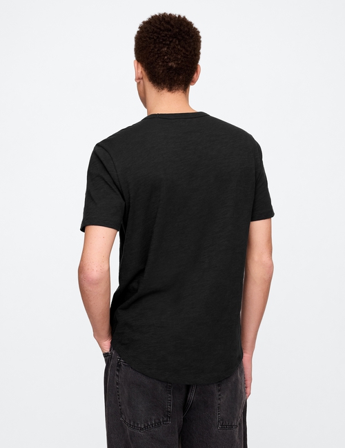 Lived-In Curved Hem Crewneck T-Shirt