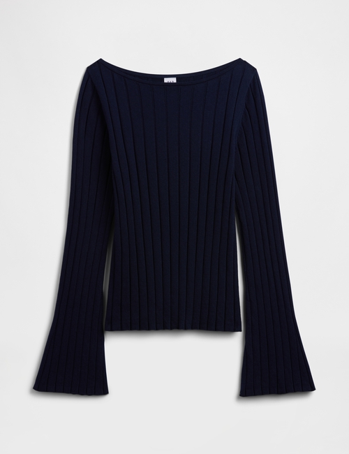 Ribbed Boatneck T-Shirt