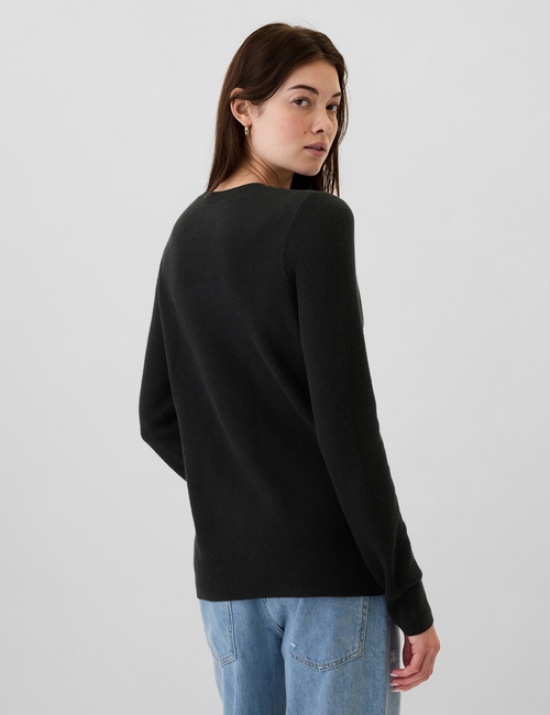 Textured Crewneck Sweater