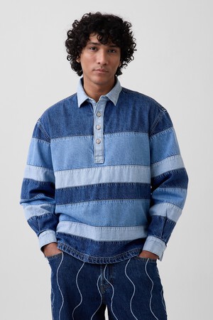 GAP X HFR BAPTISTE SUNSET POLO CLRBLK STRIPE