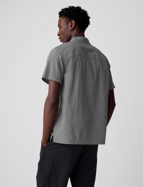 Crinkle Gauze Textured Shirt