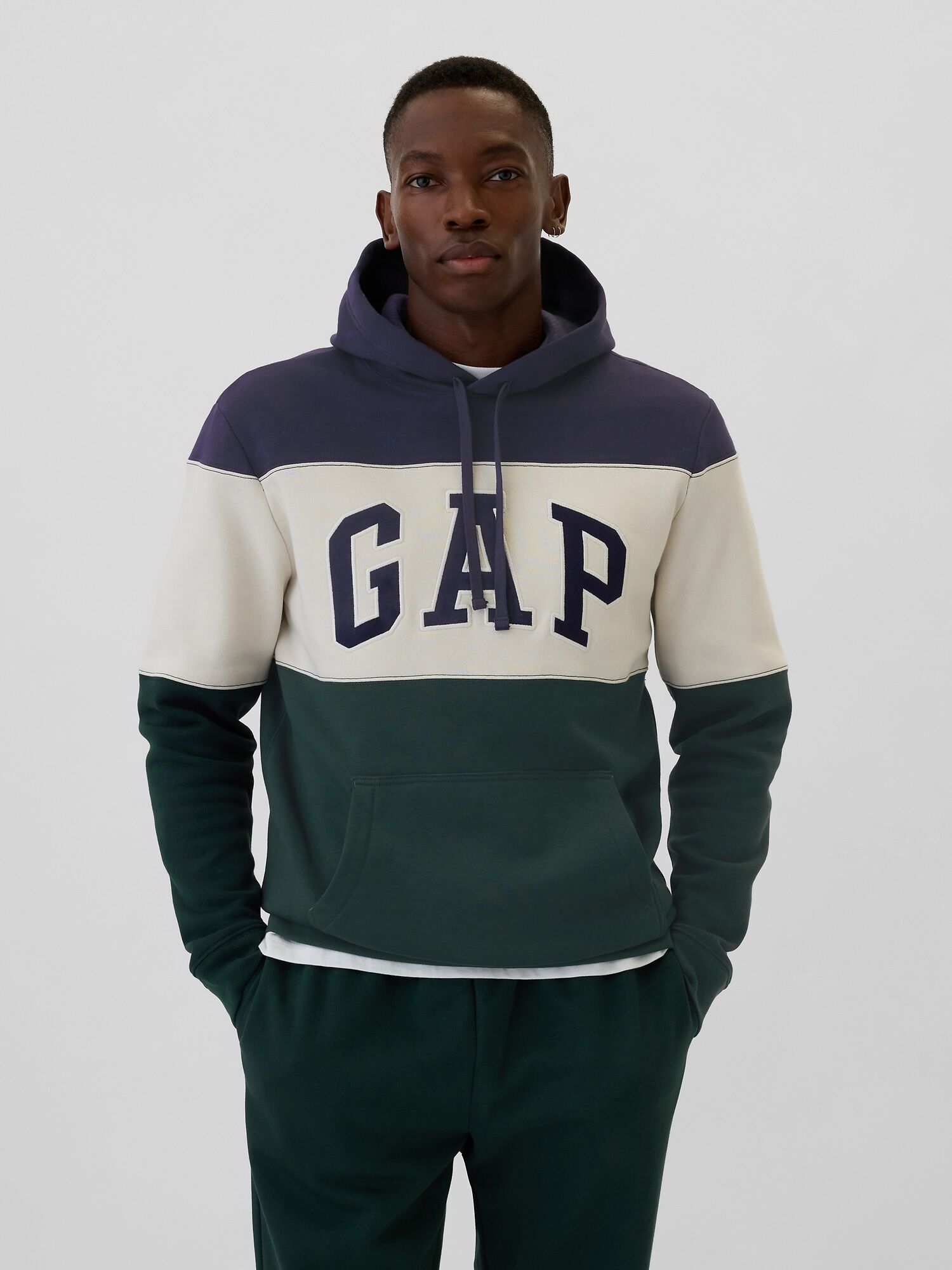 Shop Gap Logo Colorblock Hoodie for Men GAP UAE