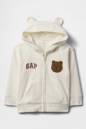 Baby Vintage Soft Bear Logo Zip Hoodie