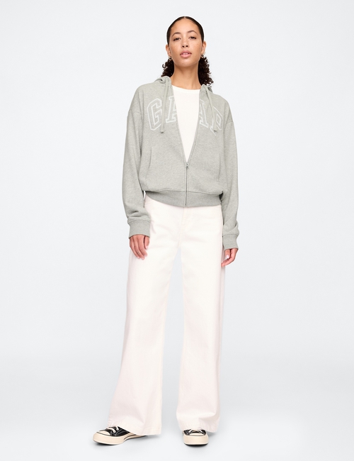 Relaxed Gap Logo Zip Hoodie