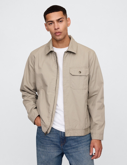 Relaxed Ripstop Utility Jacket