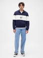 J - COLOR BLOCK LOGO HALF ZIP