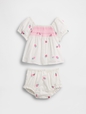 Baby Smocked Strawberry Outfit Set
