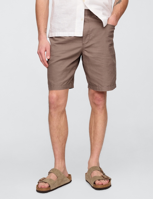 Linen-Cotton Easy Shorts