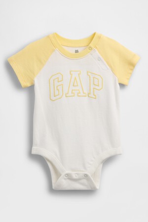 Baby Organic Cotton Gap Logo Raglan Bodysuit