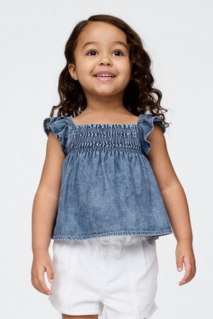 Baby & Toddler Denim Ruffle Top