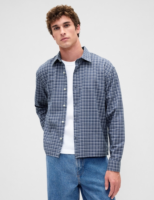 Relaxed Straight-Hem Oxford Shirt
