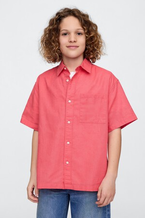 Kids Linen-Cotton Relaxed Shirt