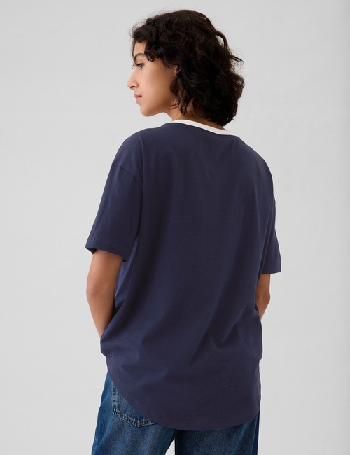 Organic Cotton Oversized Boyfriend Logo T-Shirt