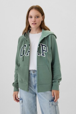 Relaxed Gap Logo Zip Hoodie