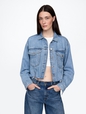 UltraSoft Relaxed Cropped Icon Denim Jacket