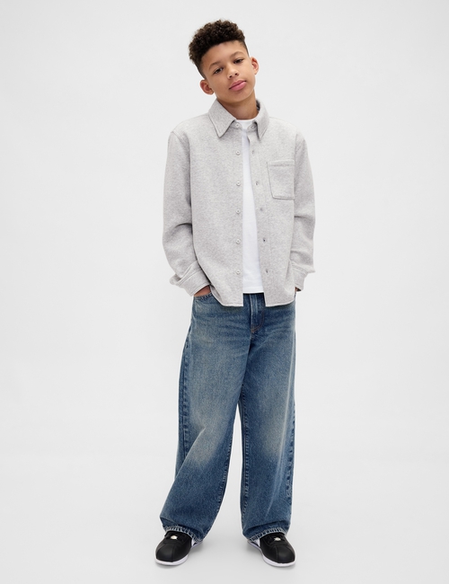 Kids Cozy Button-Front Shirt