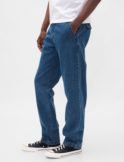 STRAIGHT FIT MED WASH TROUSER