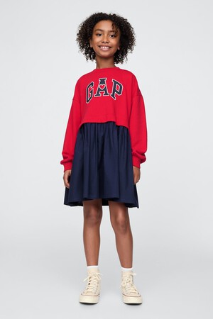 Kids 2-in-1 Vintage Soft Sweatshirt Dress