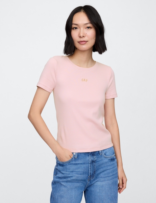 Modern Cropped Logo T-Shirt