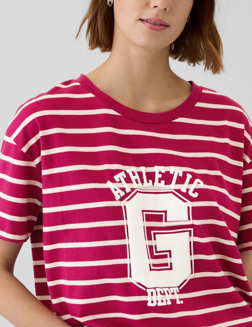 Organic Cotton Oversized Boyfriend Logo T-Shirt