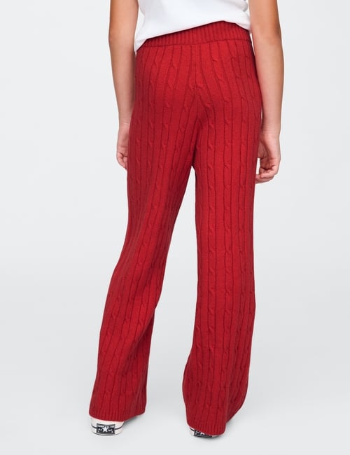 Kids CashSoft Cable-Knit Sweater Pants
