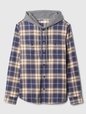 Hoodie Flannel Shirt in Standard Fit