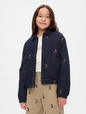 Gap × Disney Kids Embroidered Denim Bomber Jacket