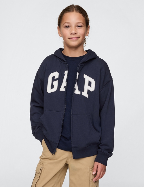 Kids Relaxed Gap Logo Zip Hoodie