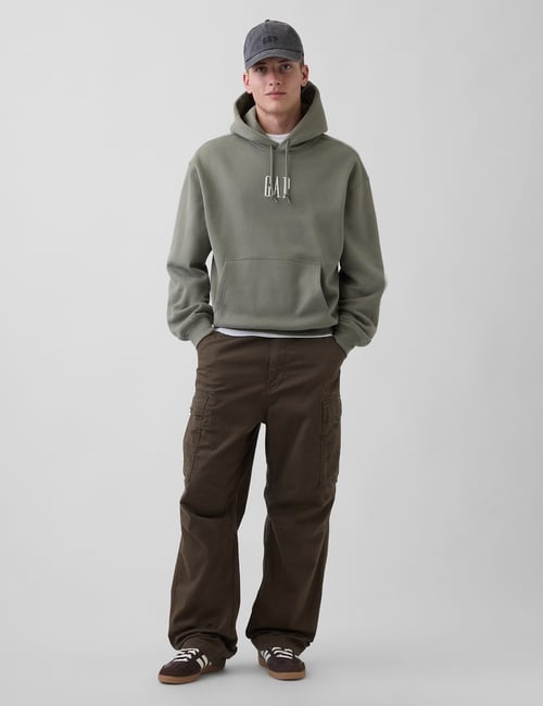 VintageSoft Oversized Logo Hoodie