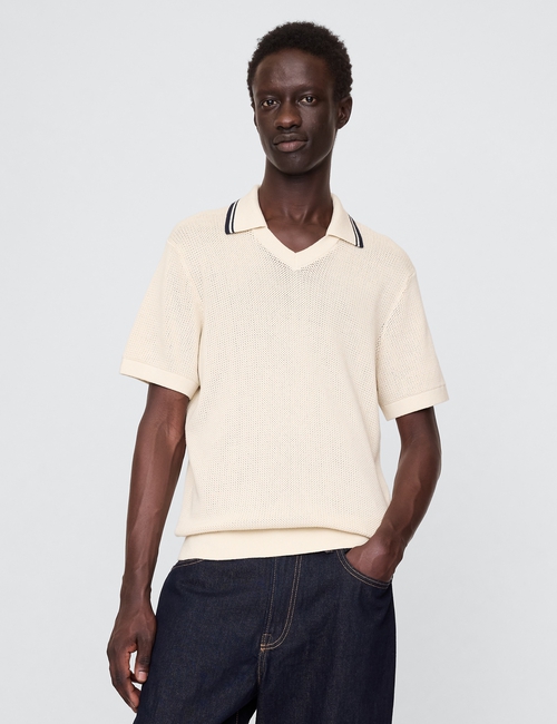 Johnny-Collar Sweater