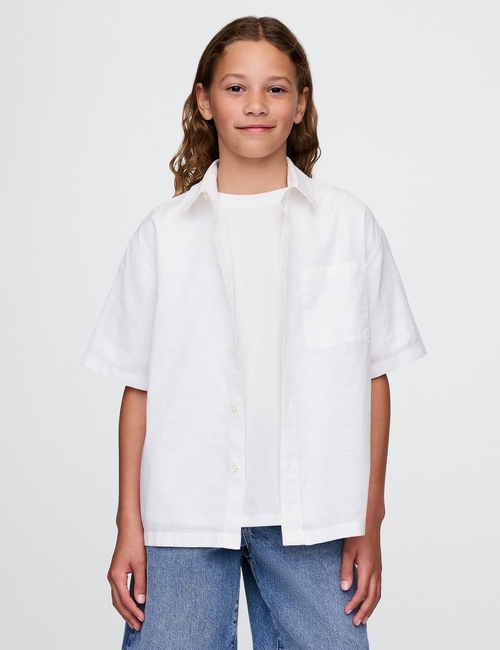 Kids Linen-Cotton Relaxed Shirt