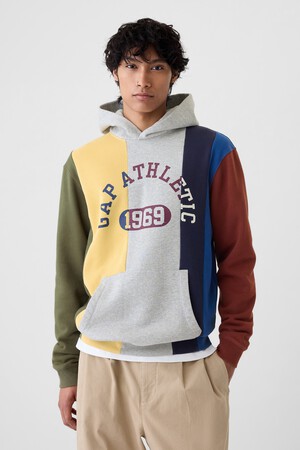 Colorblock Athletic Logo Hoodie