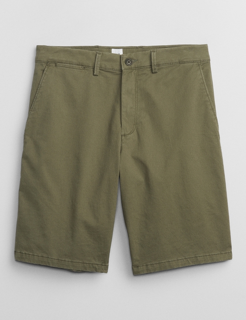 10" Essential Khaki Shorts with Washwell