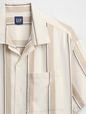 Boxy Texture-Stripe Vacay Shirt
