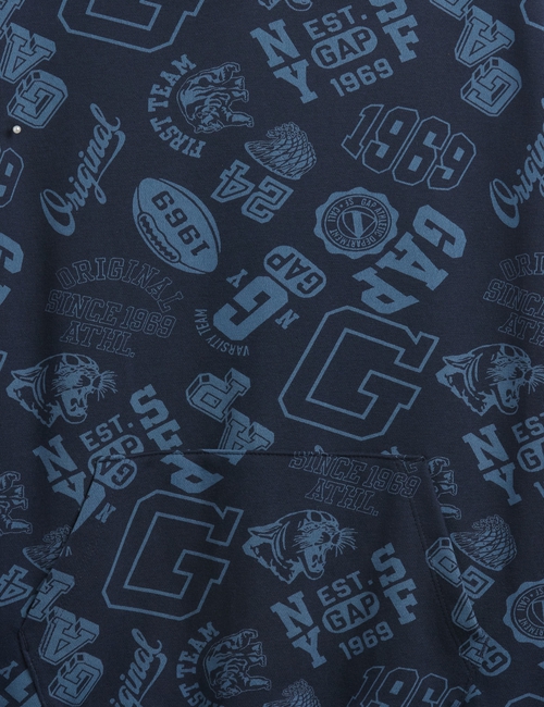 Kids Relaxed Gap Print Hoodie