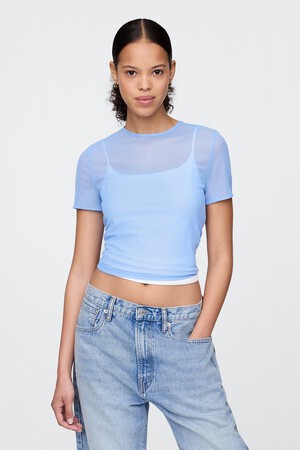 SS MESH CREW TEE