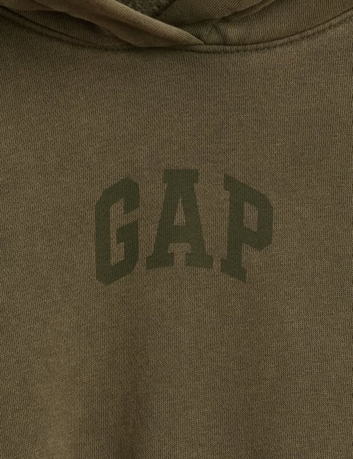 VintageSoft Crop Logo Hoodie