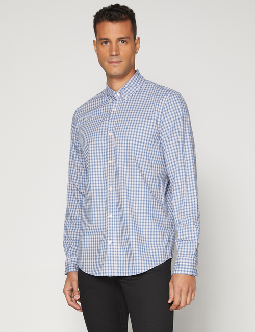 Stretch Poplin Shirt in Slim Fit