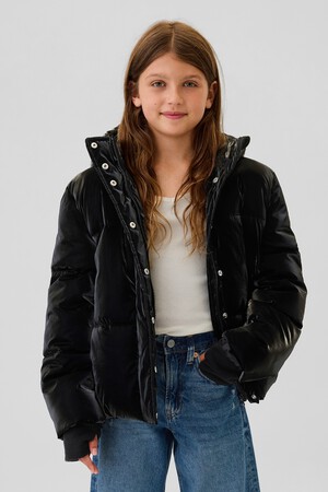 Kids Recycled Metallic Puffer Jacket