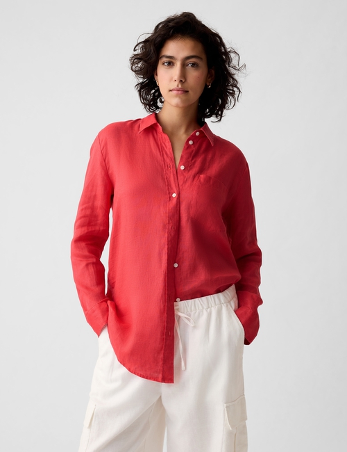 100% Linen Boyfriend Shirt