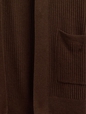 Relaxed Shaker-Stitch Open-Front Cardigan