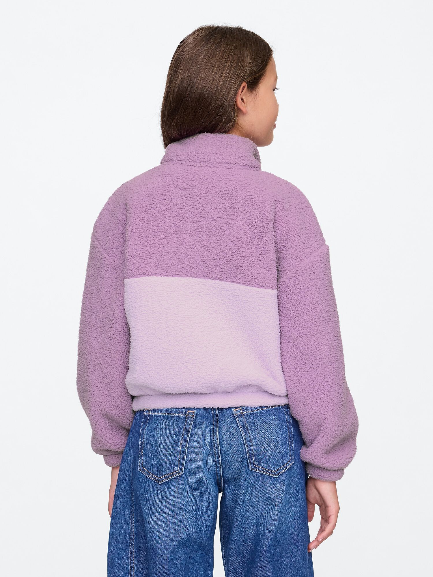 Kids sherpa sweatshirt cheap